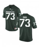 Men's Michigan State Spartans NCAA #73 Jacob Isaia Green Authentic Nike Stitched College Football Jersey YE32M02MB
